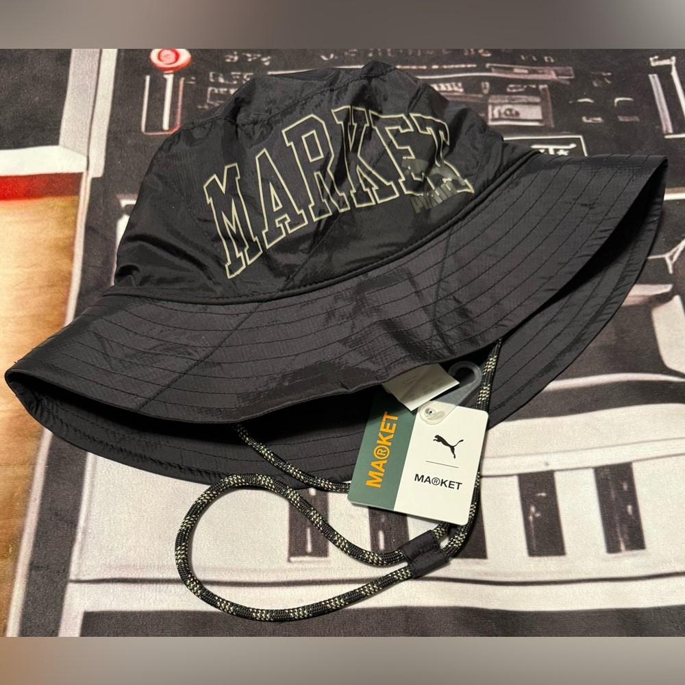 Market X Puma Collab bucket hat w adjustable strap